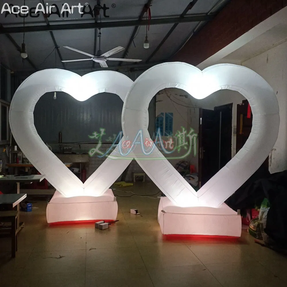 Wholesale Inflatable Decorative Heart Model Pop up Illuminated Hearts Free Standing for Wedding/Party or Valentine's Day