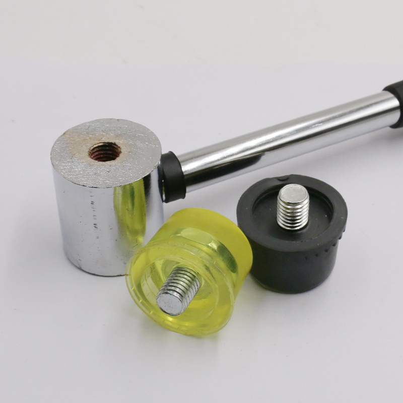 Wooden Handle Flooring Tile Installation White Double-Headed Rubber Mallet Hammer