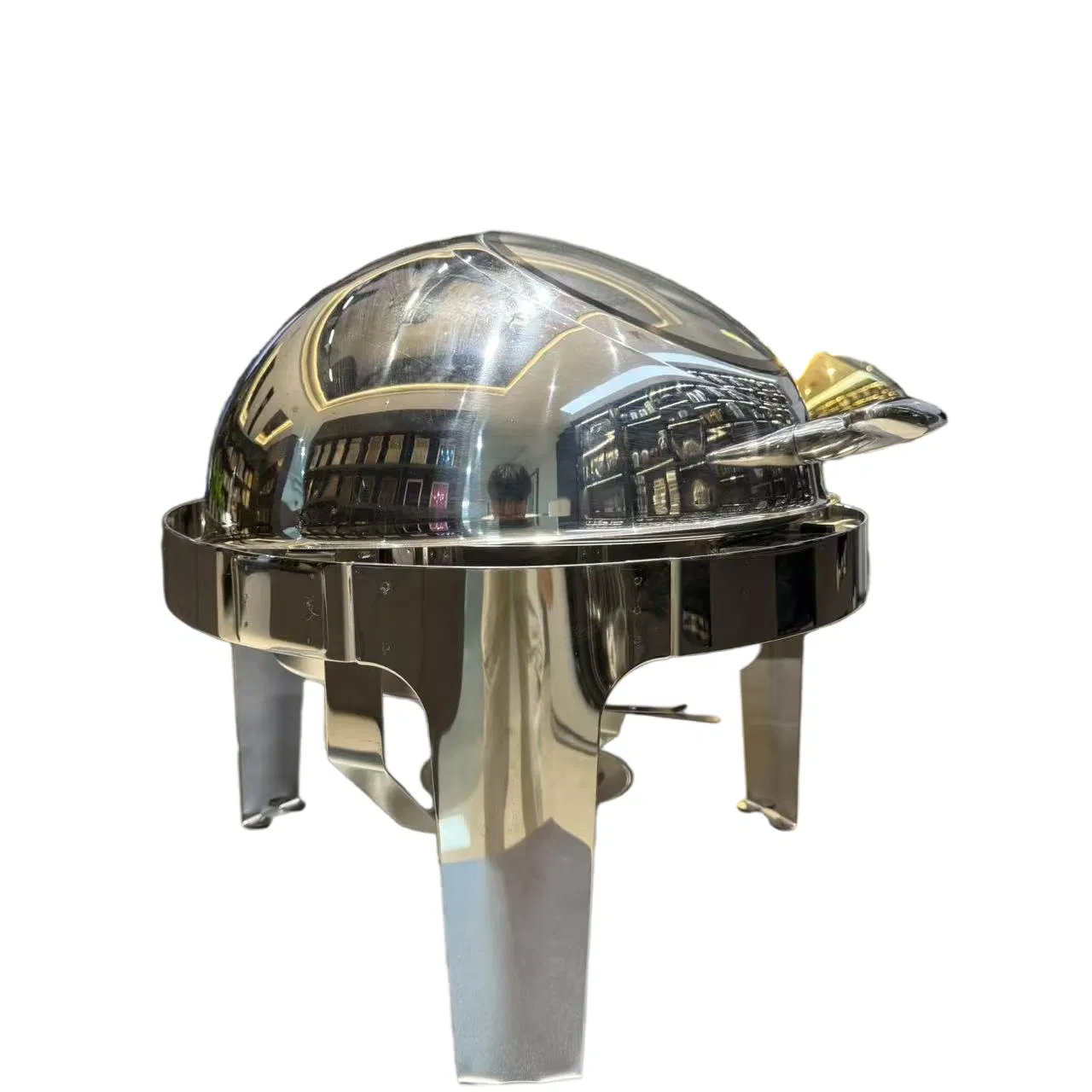 Premium Stainless Steel Golden Chafing Dish for Elegant Catering Events