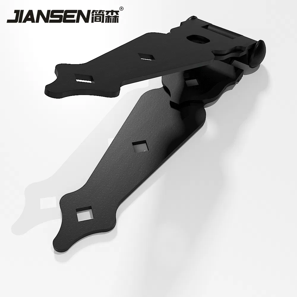 One Pair Black Garden Fence Hinge