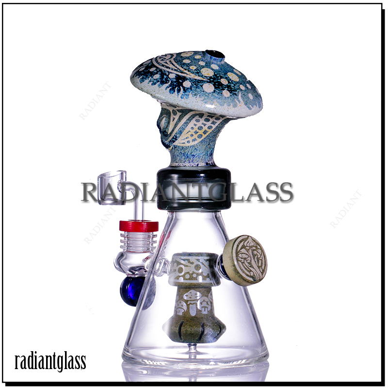 Haboo Hat Man Image Glass Water Pipe Hookah Smoking Crack Pipes