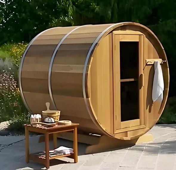 Hot Sale Custom 4 Person Barrel Sauna Cedar Outdoor Barrel Sauna
