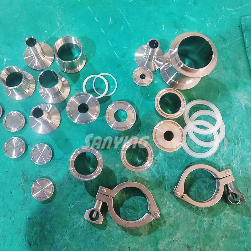 Food Grade DIN SMS 3A SS304 316 Sanitary Pipe Fittings Swivel Joint Stainless Steel Union Fittings for Food Dairy