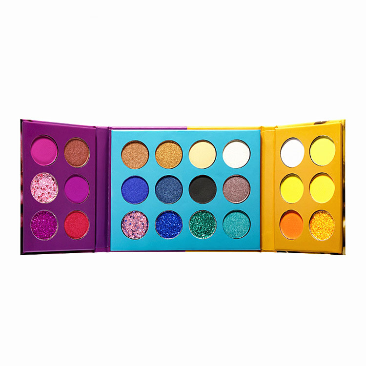 Private Logo 24-Color Double-Door Folding Glitter Pearly Matte Earth Color Eyeshadow Palette