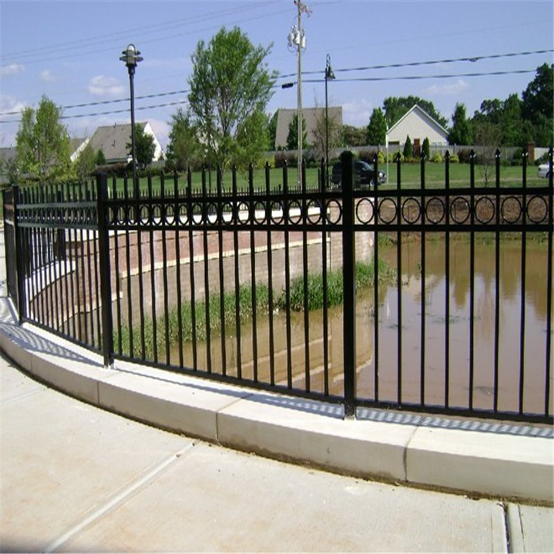 Spear Picket Fence Panel Galvanized Steel Fence Security Fence