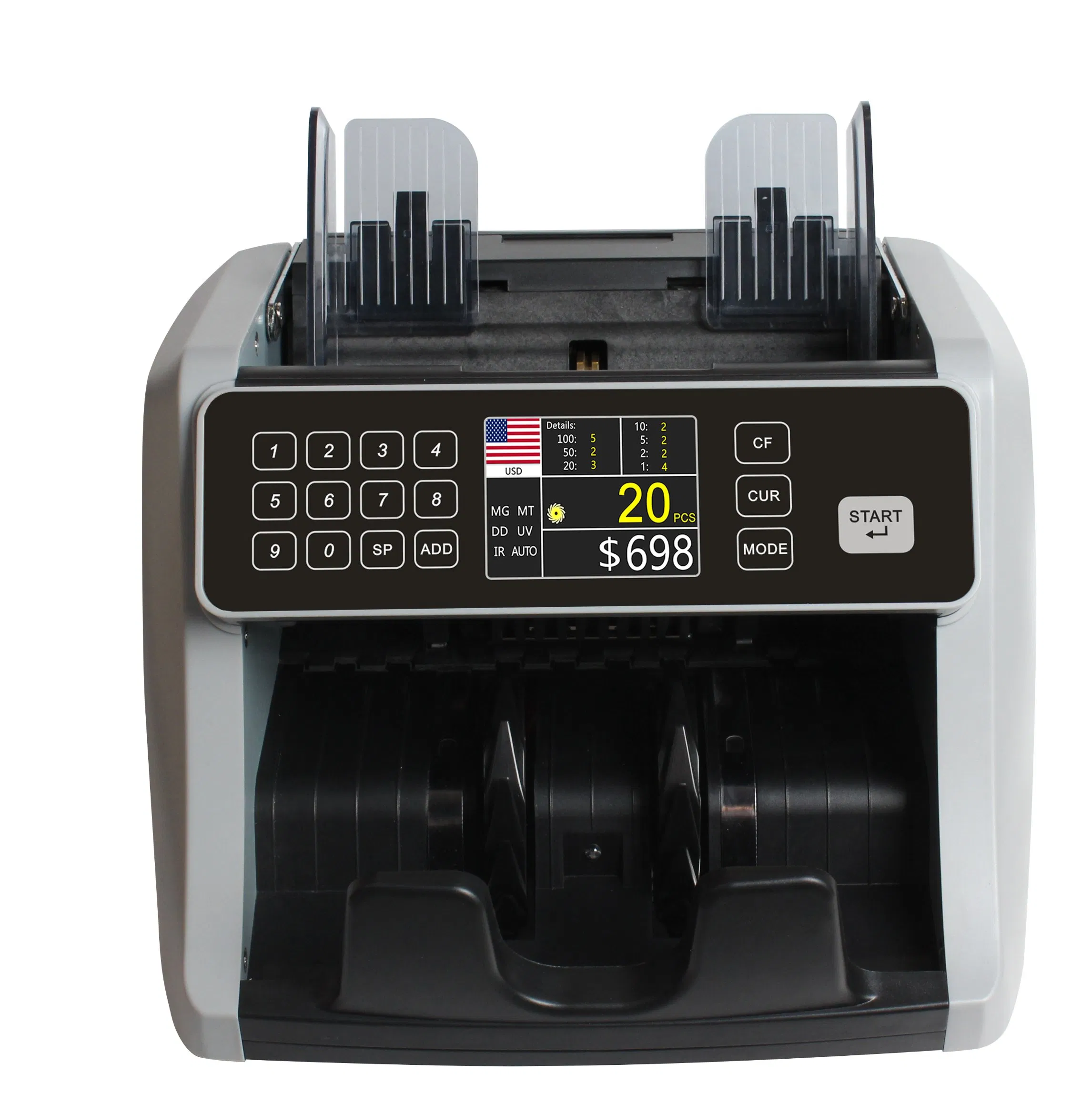 Al-160t Bill Counter Machine Currency Counter TFT Display