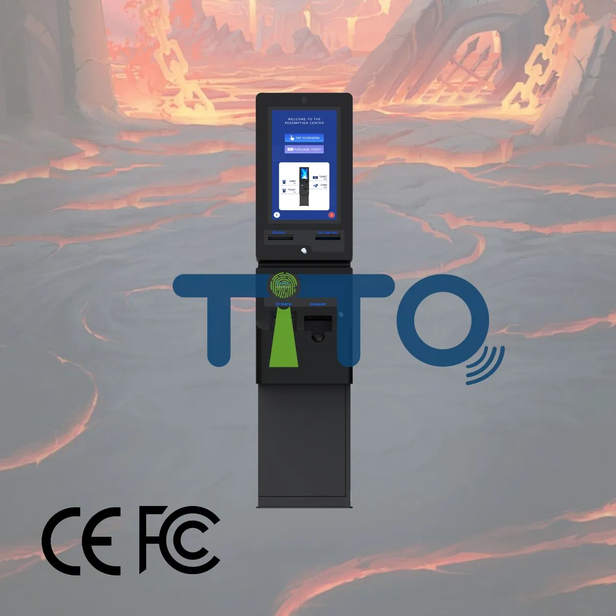 Premium Custom OEM Tito Kiosk with Multi-Denomination Bill Acceptor for Skill-Based Arcade Solutions