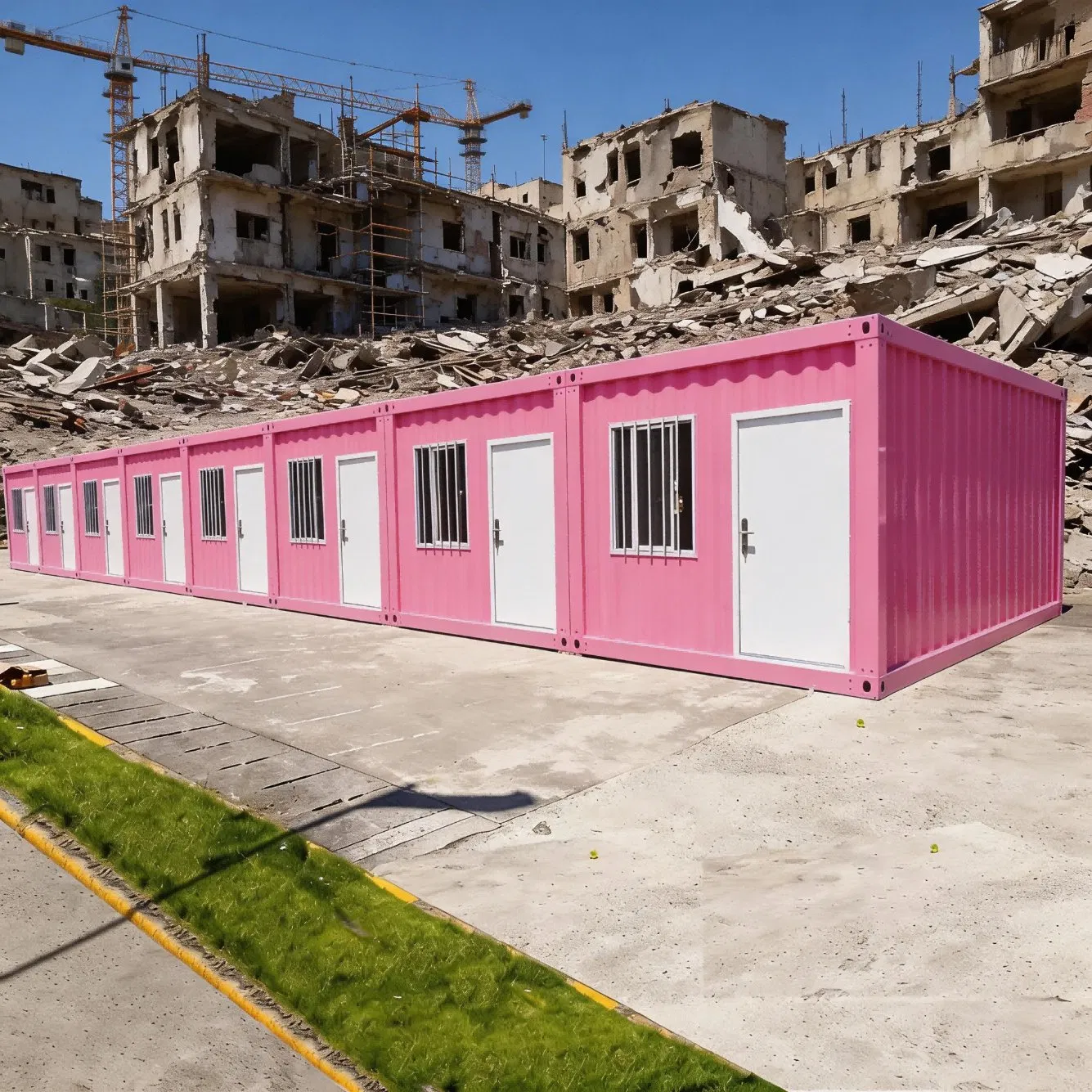 After War Rebuild Fast Built Container House Modular House for Temporary Residence Settlement Prefabricated House