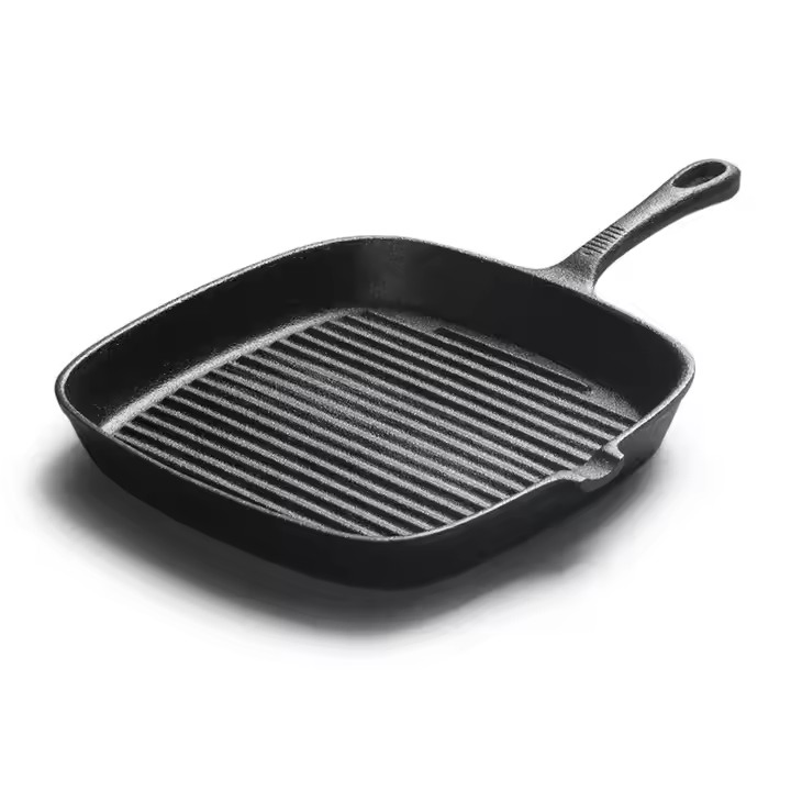 Manufacturer Home Kitchen Cookware Cast Iron Square Non-Stick Frying Pan