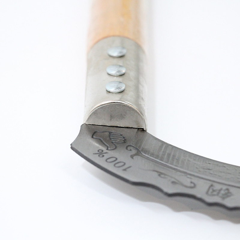 Outdoor Corn Harvest Gardening Hand Wooden Handle Sickle Agricultural Household Weeding Sickle for Palm Harvest