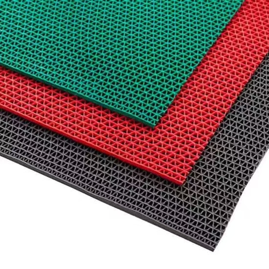 Anti Slip Drainage Thick Soft PVC Plastic S Z Mat Outdoor Swimming Pool Toilet Shower Mesh Bath Mat