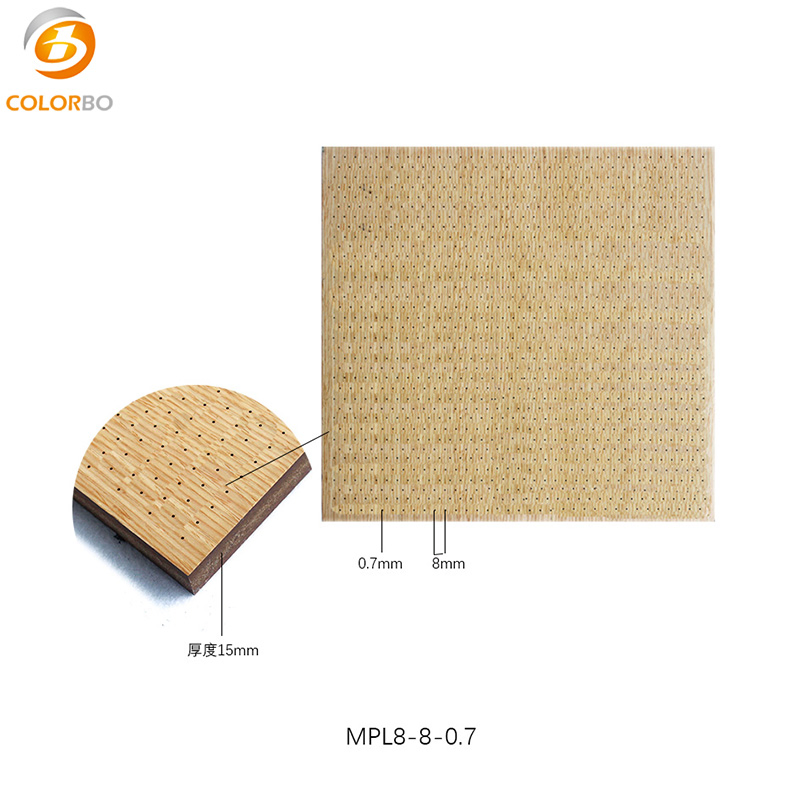 Class A Fireproof MGO Sound Absorption Micro-Perforated Wood Panel