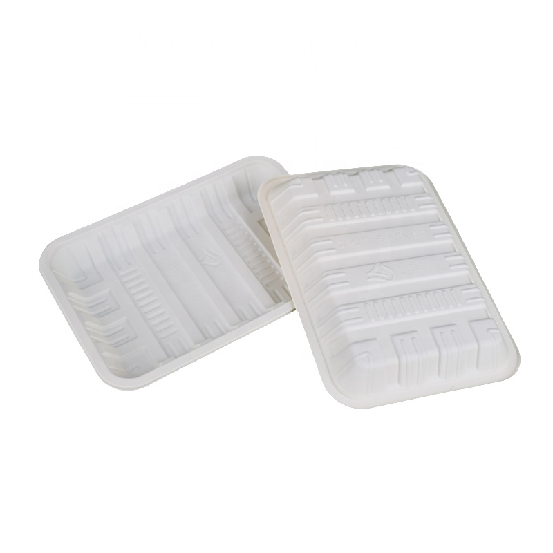 Big Size 1000ml 1200ml Biodegradable Eco Friendly Disposable Cornstarch Tray