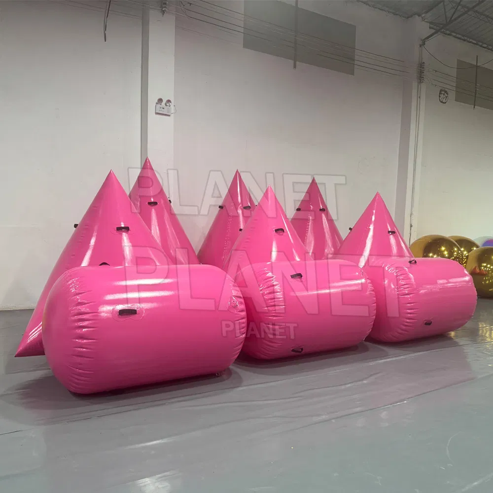 Custom Triangle Cylinder Pyramid Square Inflatable Triathlon PVC Buoy