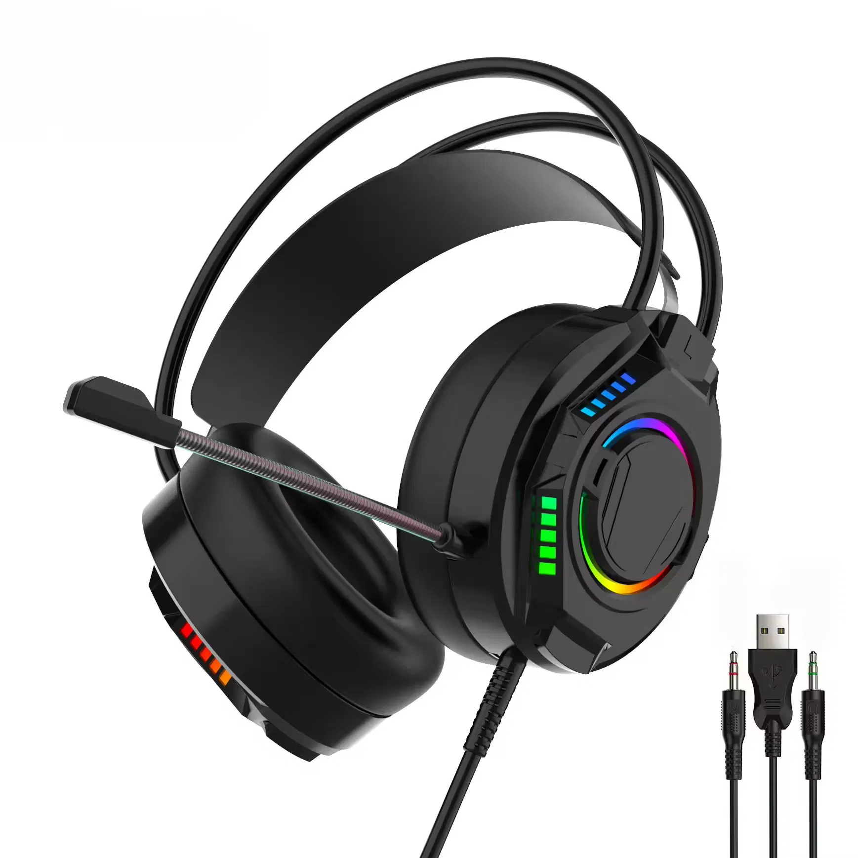 Игровые наушники USB с микрофоном и ANC для PS4 и ПК