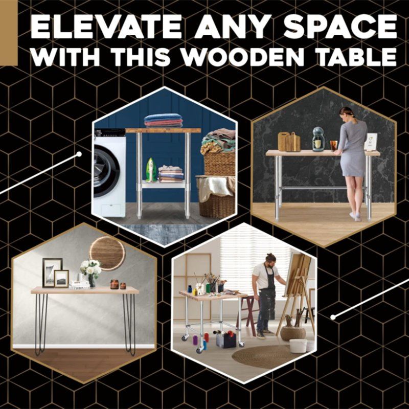 Solid Maple Wood Workbench Top for Kitchen Cabinet Desk Table