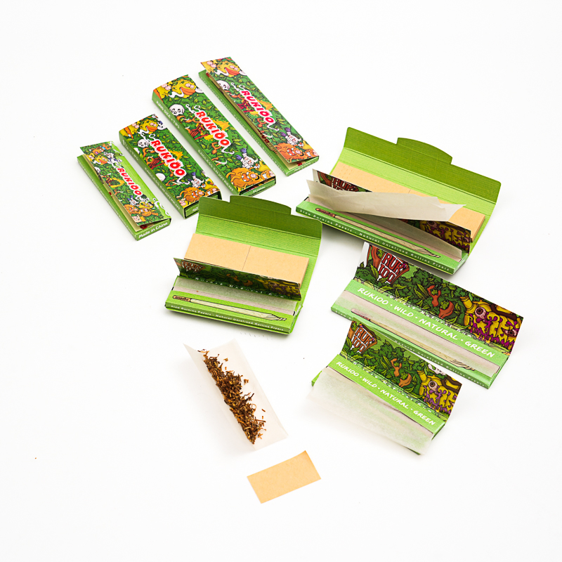 Custom Brand Booklet Tips 1 1/4 King Size Slim Cigarette Rolling Paper