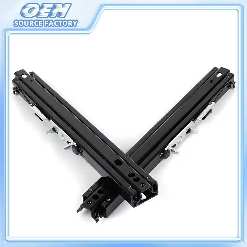 Универсальный слайдер сиденья с двойной блокировкой и черным порошковым покрытием