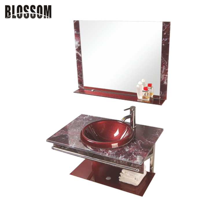 Hot Sale Bathroom Glass Basin Vanity