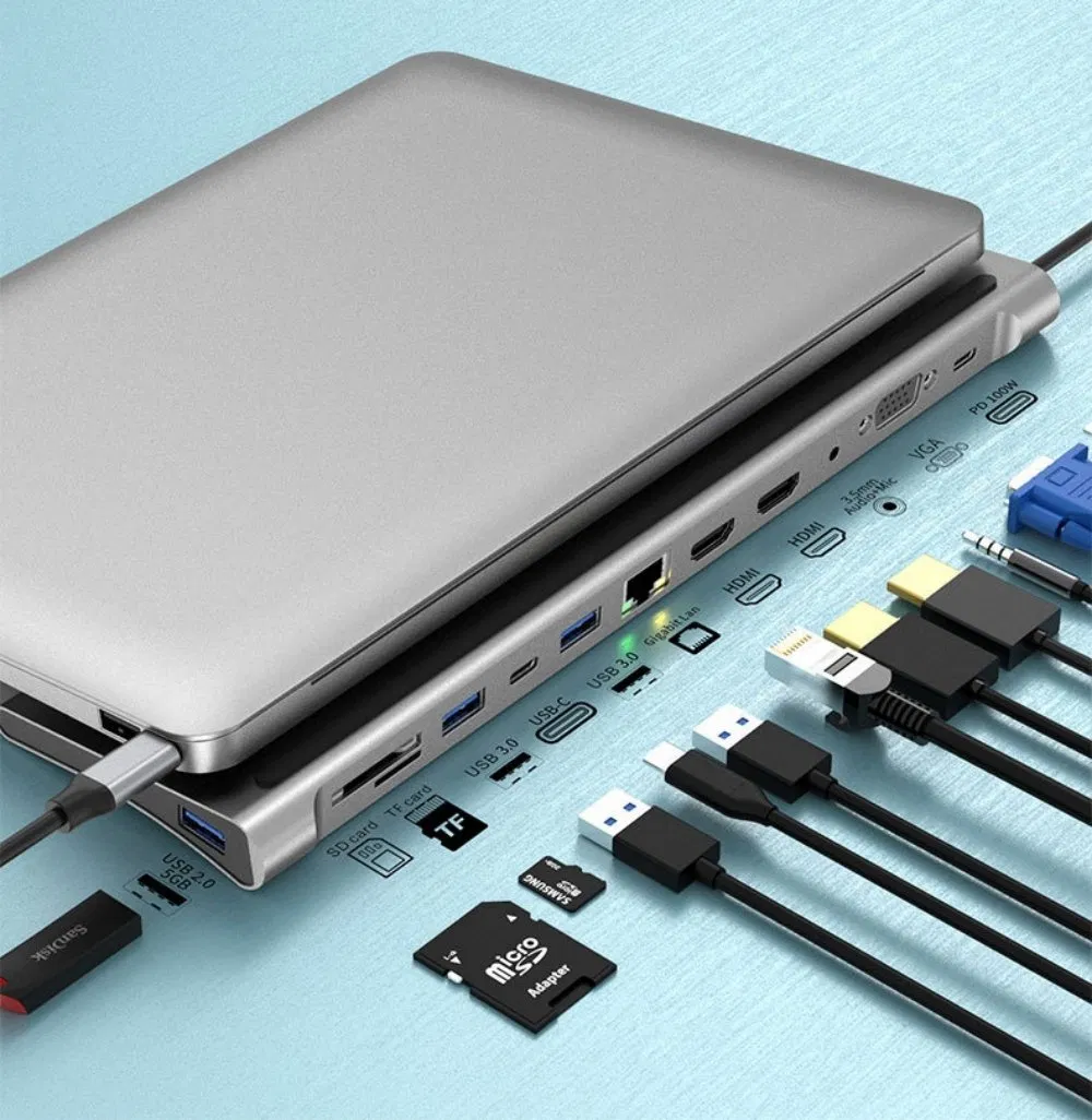 12 in 1 Docking Station, Type C Hub