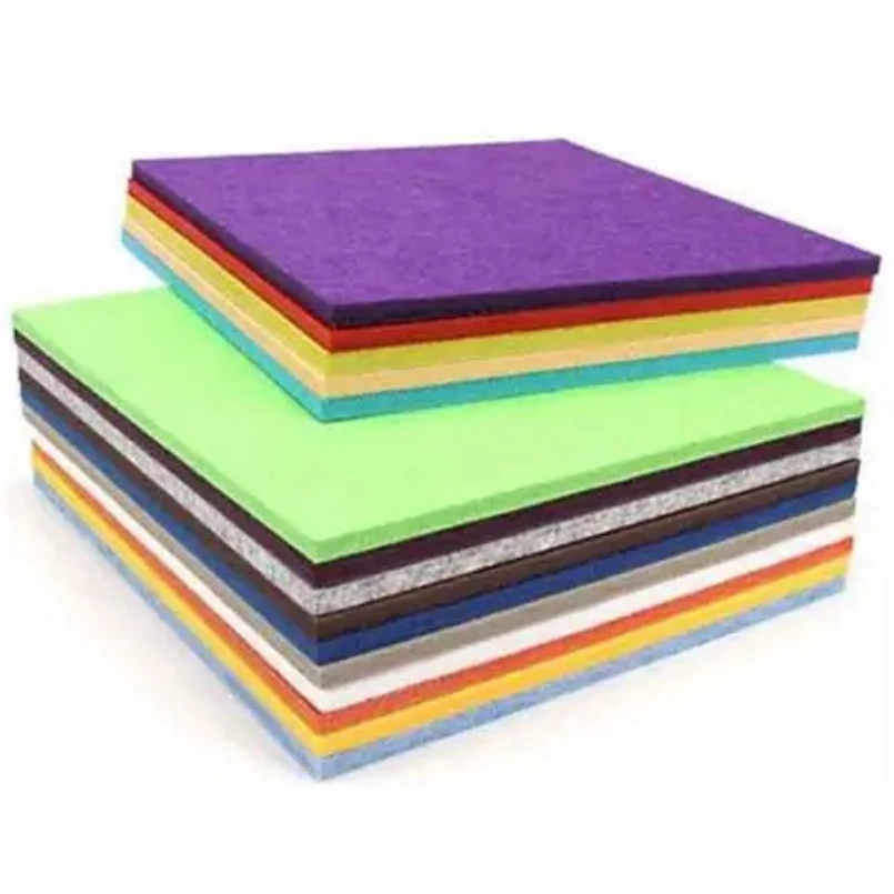 Modern Office Decoration 12mm Pet Felt Acoustic Panel Sound Absorbing Tiles Wall Board Echo Control Noise Insulation Supplier