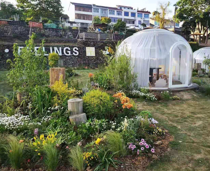 Outdoor Dining Soundproof Spherical Windproof Polycarbonate Panels Camping Restaurant Transparent Room Dome