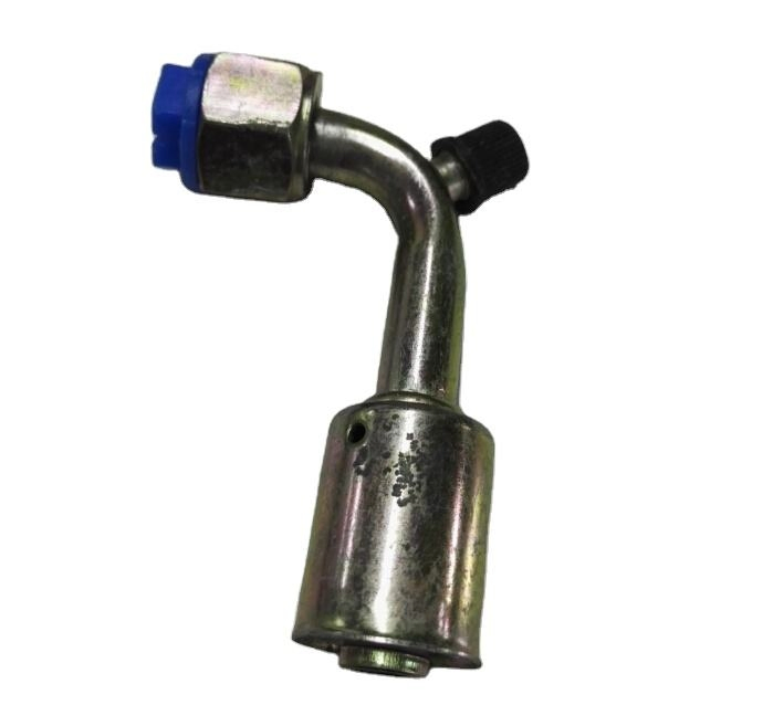 Алюминиевый сквозной фитинг 5/8" с резьбой #10 и штуцером под шланг