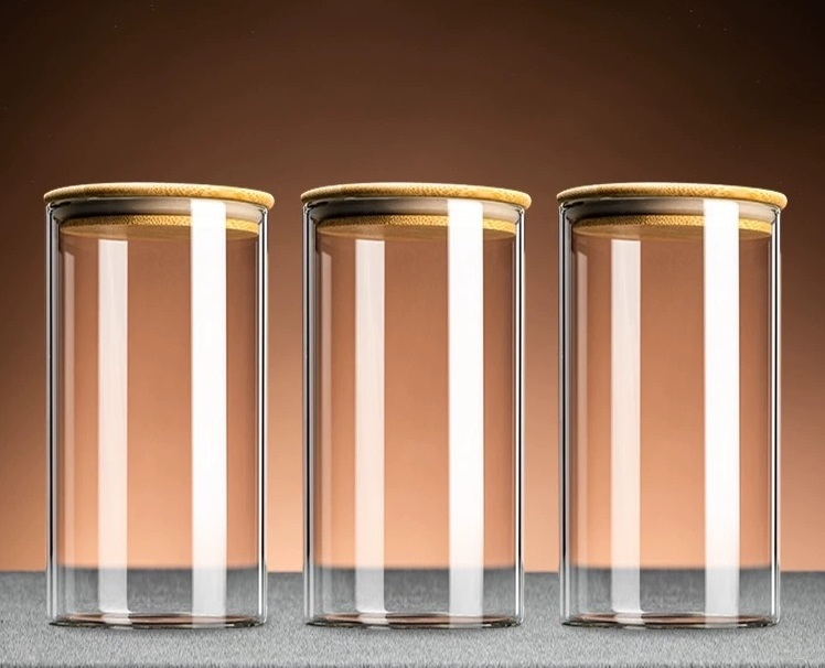 Big Diameter Borosilicate Glass Storage Jar
