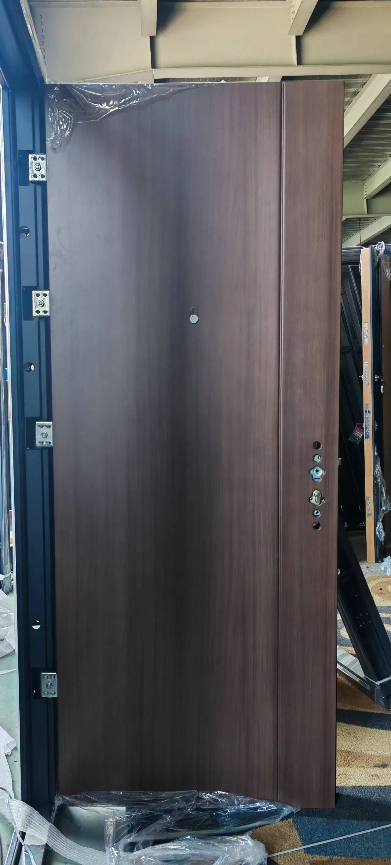 New Italian Design Entrance Exterior Iron Metal Security Steel Door 3FT 4FT Wooden Styles for House