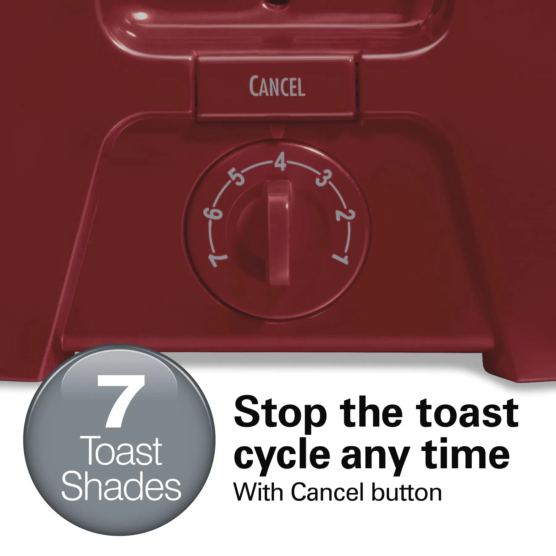 Durable Red Toast Boost Cancel Button Extra Wide Slots 2 Slice Toaster