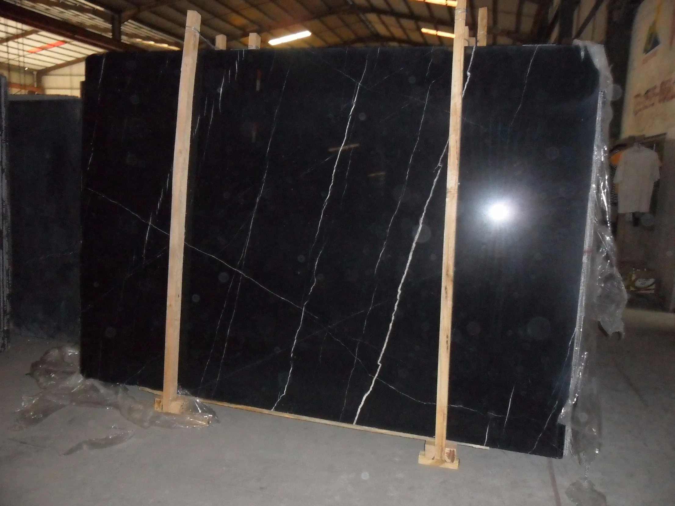 Natural Stone Black Marquina Marble Floor Tile