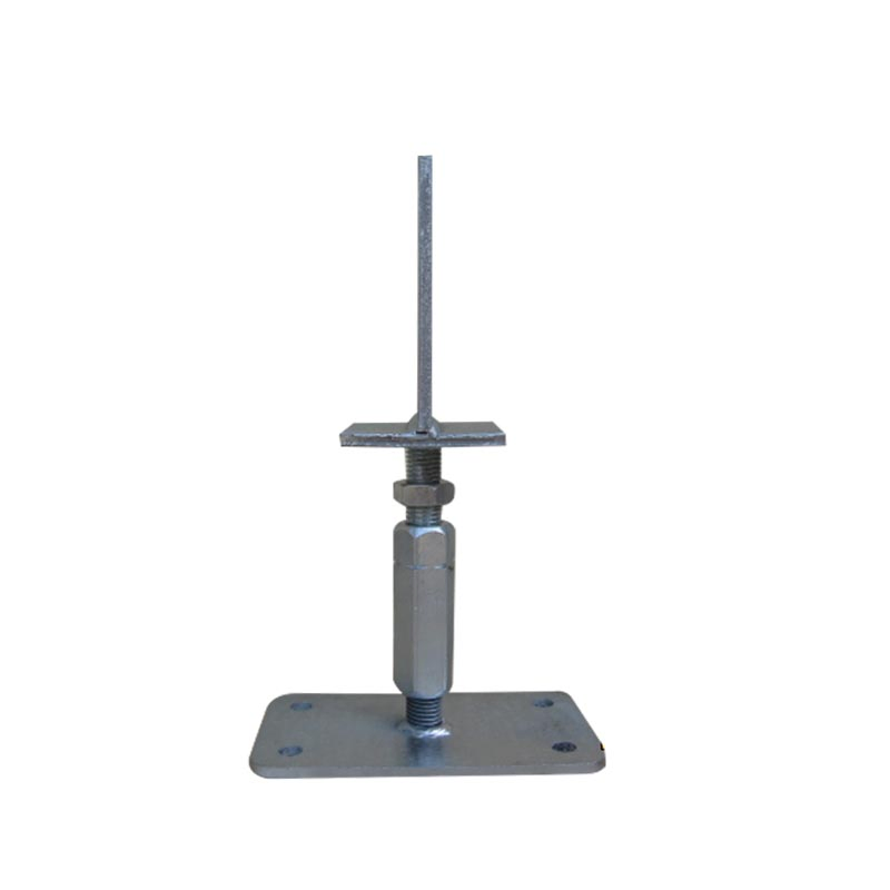 Zinc-Plated Adjustable T-Post Support Post Anchor