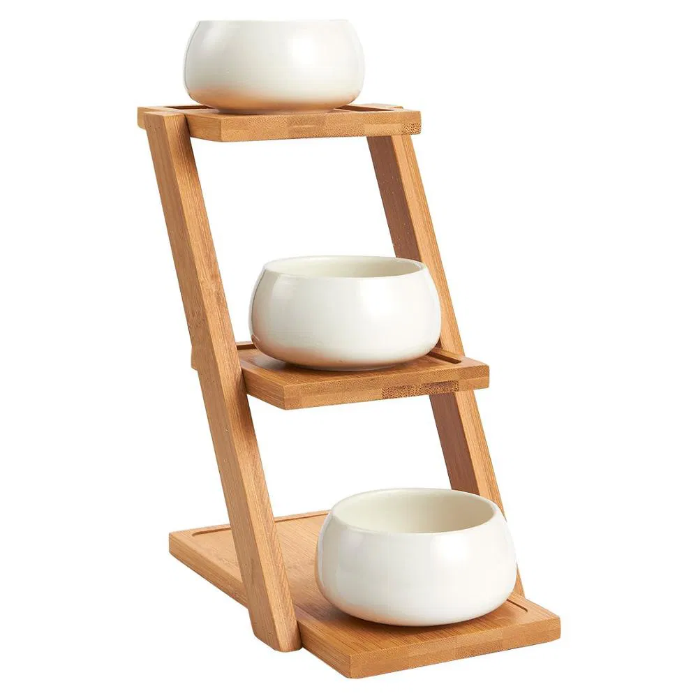 Bamboo Plant Stand for Indoor, Outdoor Plant