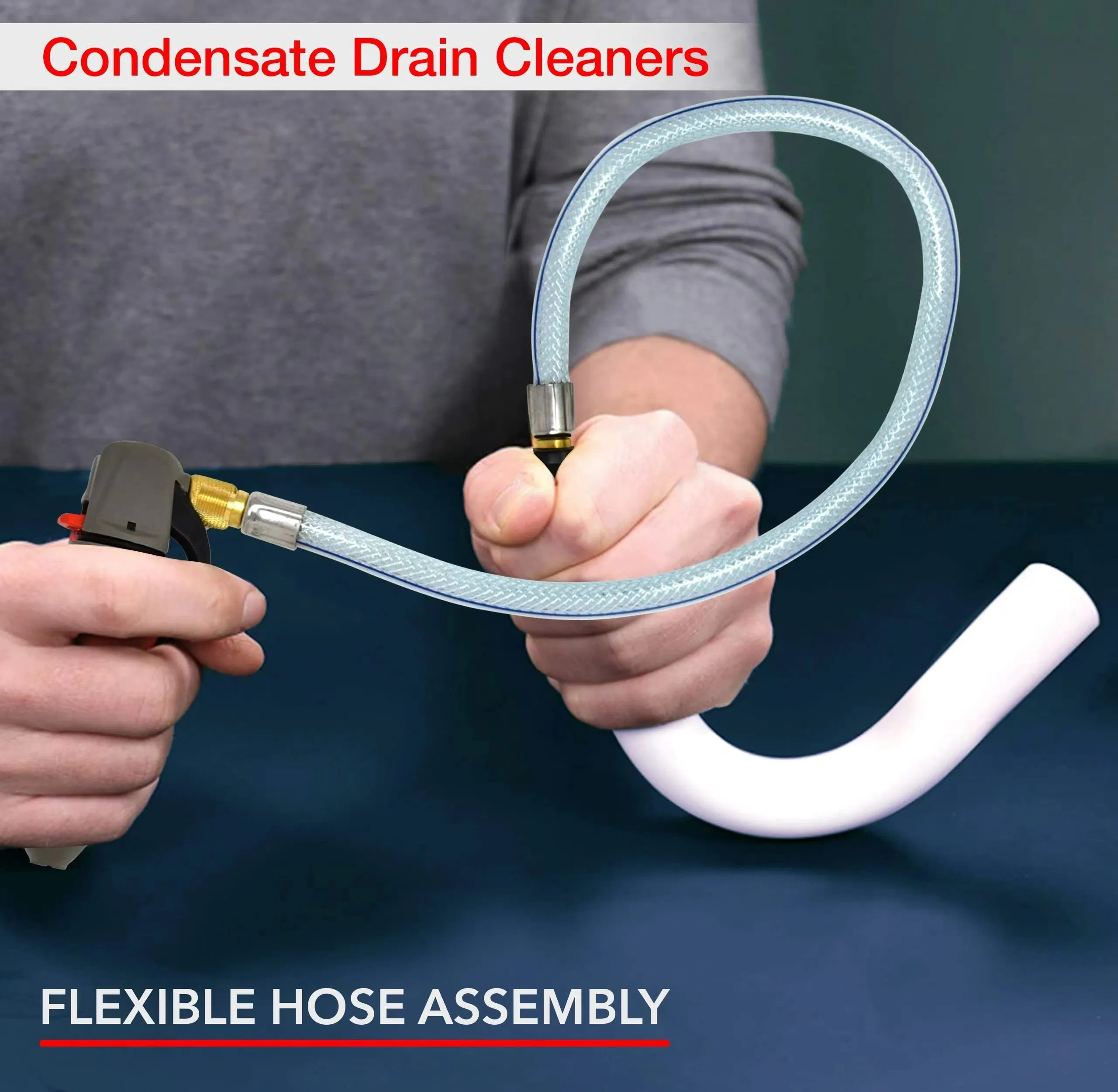 CO2 Powered Drain Gun Used for Clears AC Condensate Drain Lines