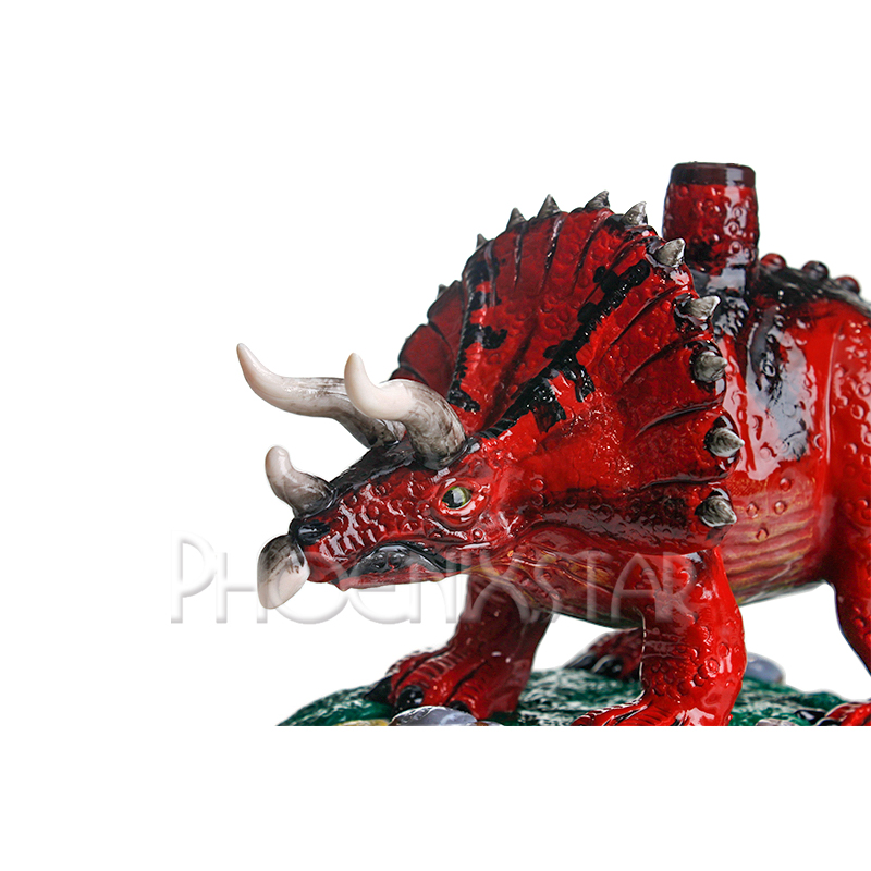 New 3D Hand Painting Unique Dinosaur Design Water Pipes Hookah Smoking Pipe 7mm Glass Beaker Pipes