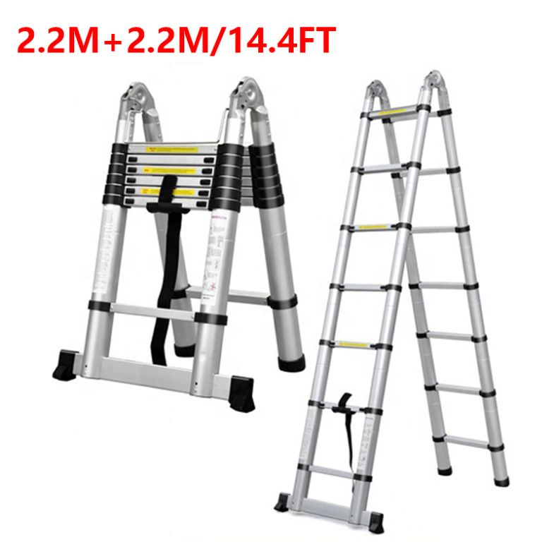 China Supplier Aluminum Telescopic Ladder Folding Retractable Stairs Ladder En131