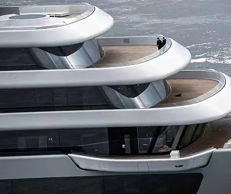 Customized Windshield for Luxury Yacht, with Acrylic Glass