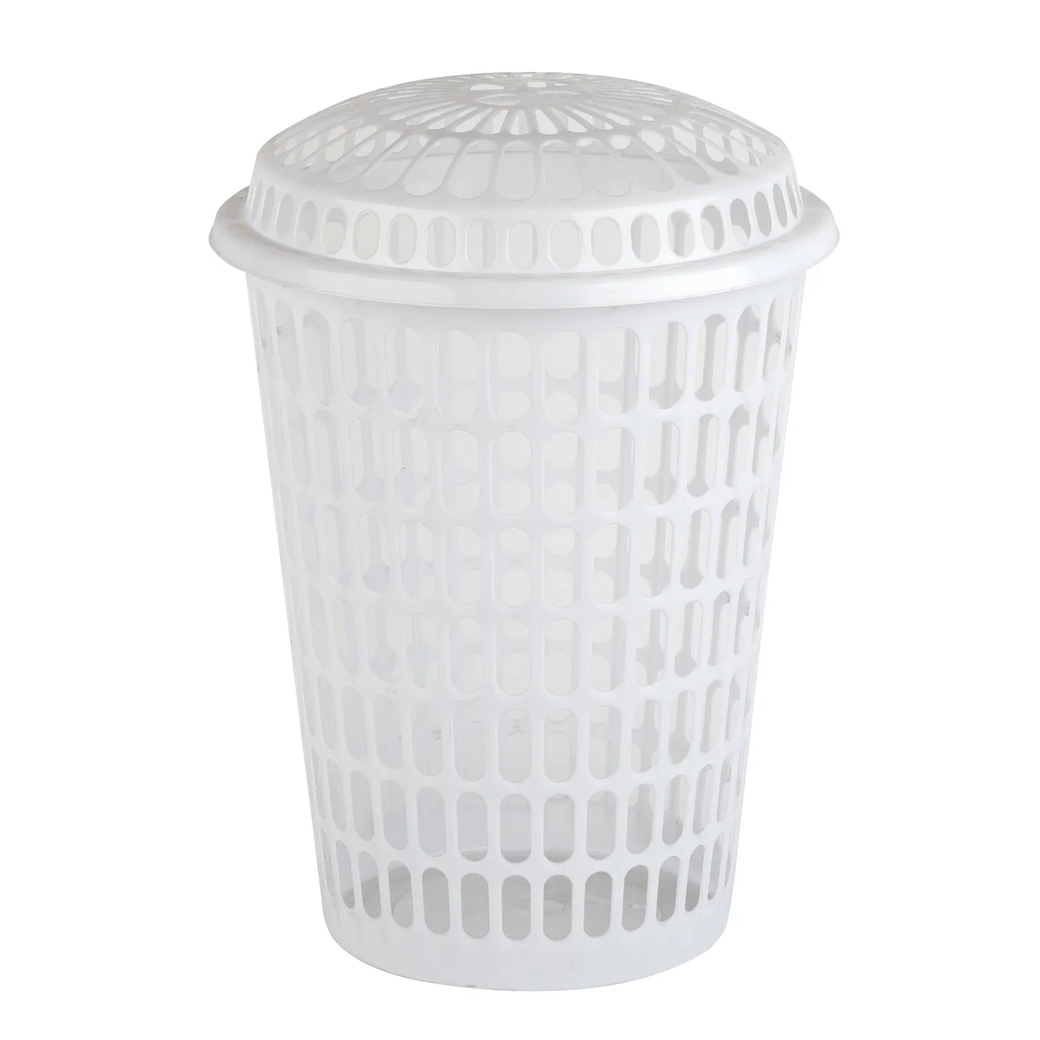 55L Home Basic Plastic Laundry Hamper with Lid