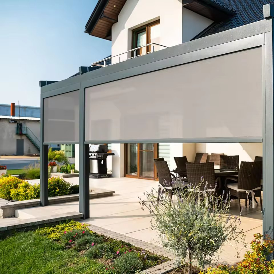 Stacking Windproof Roller Blinds for Large Opening and Conference Room