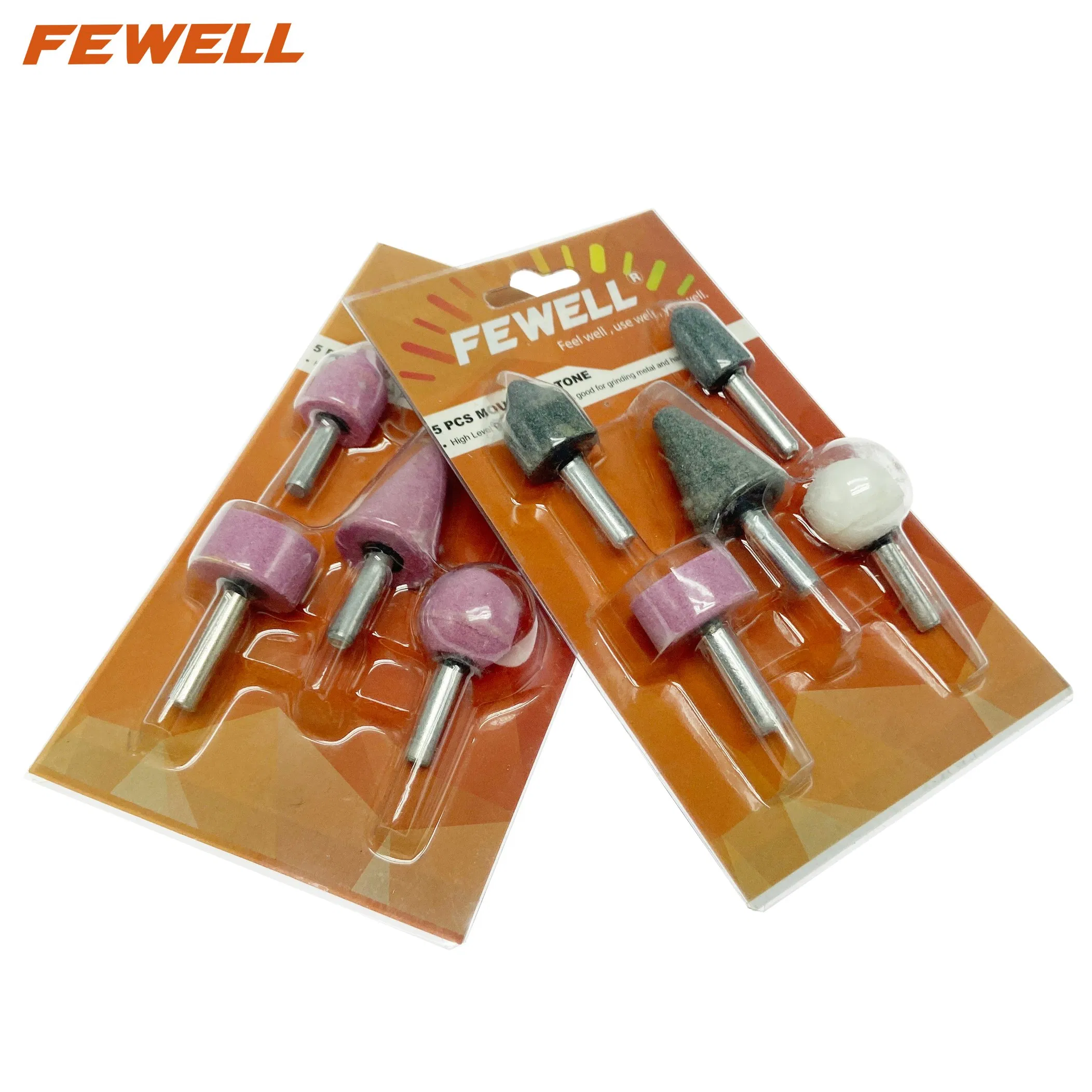 Набор абразивных головок 5 шт. 1/4 дюйма для шлифовки металла