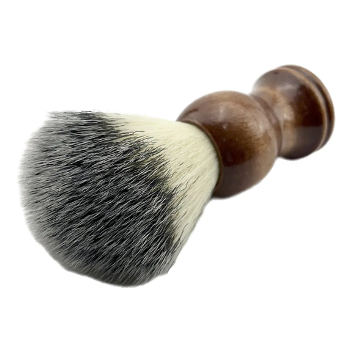 Custom Logo Beard Care Tool Shaving Brusher Wood Handle Nylon Beard Cleaning Brush