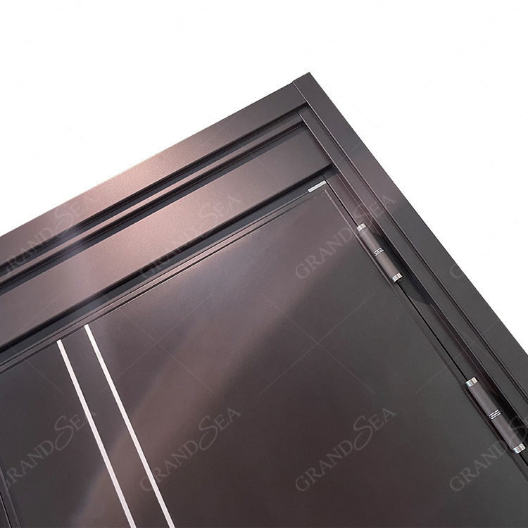 Wholesale Stainless Steel Entrance Door Exterior Security Front Steel Door Modern Main Entry Black Front Door for House