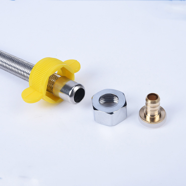 Hot Sale Toilet Washer Ss Wire Braided Pipe Golden Plumbing Hose 1/2 Angle Valve Connector
