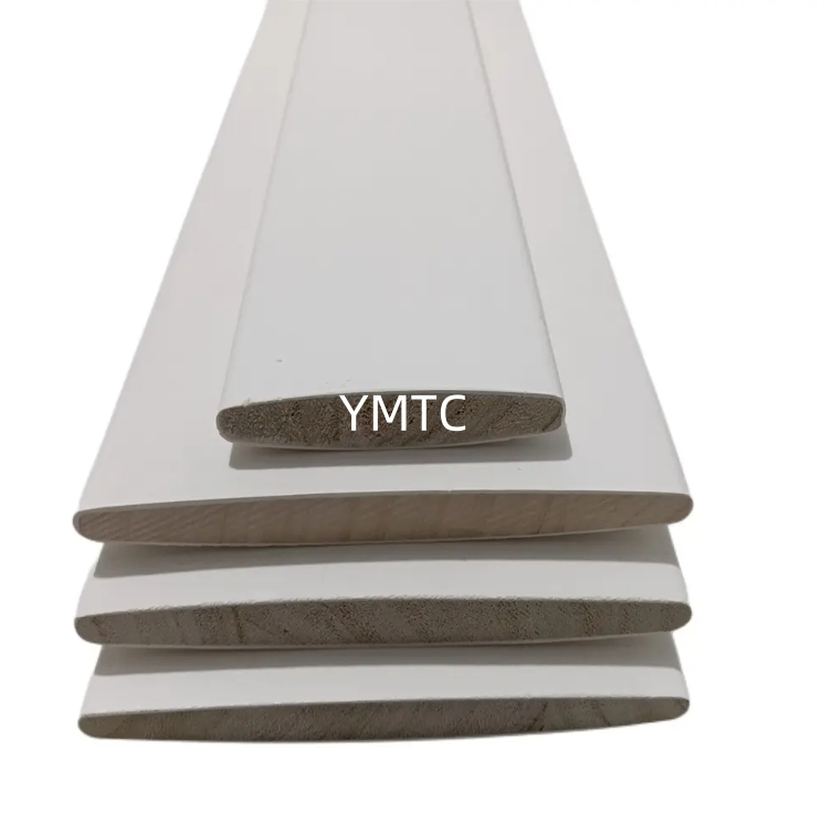 White Primer Window Shutter Wooden Slat 76mm Plantation Shutter Blade