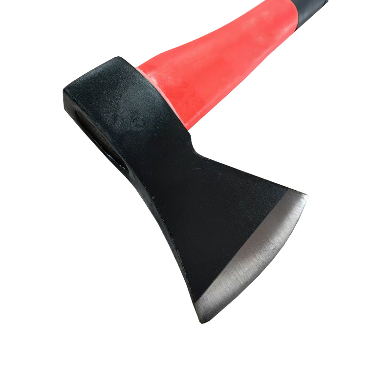 Red Hatchet with Plastic Shock-Proof Handle for Domestic Chopping Axe