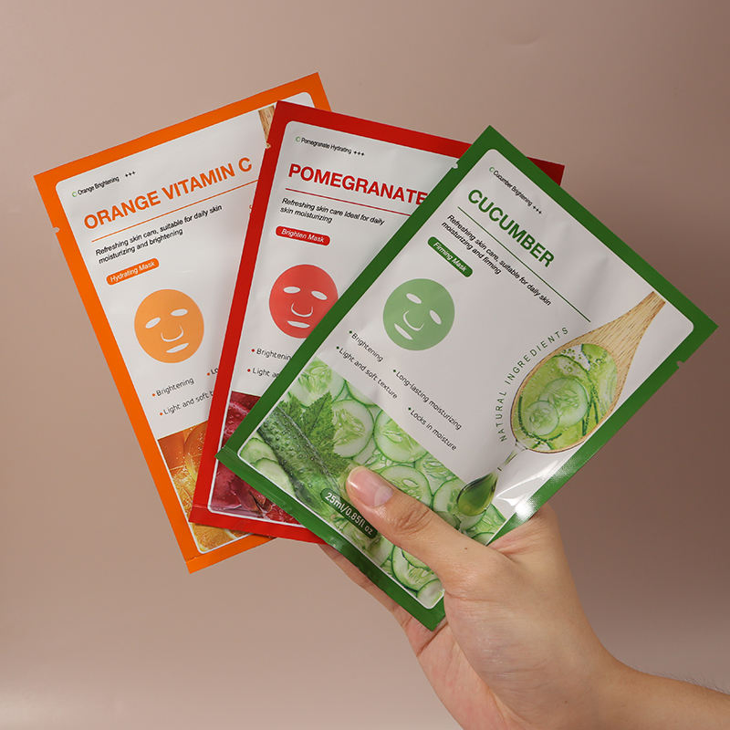 OEM Professional Manufacturer Vitamin C Whitening Face Mask Suitable for All Skin Types Natural Fruits Facial Sheet Mask