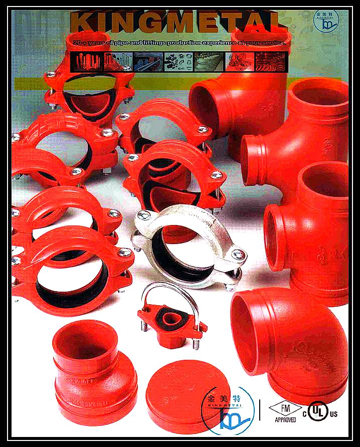 FM/UL Approved Fire Fighting Ductile Iron Grooved Pipe Fitting