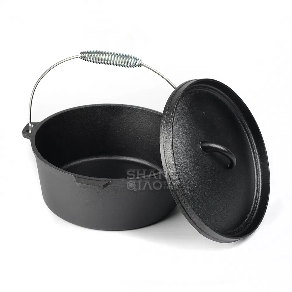 Чугунная жаровня Dutch Oven с крышкой и логотипом