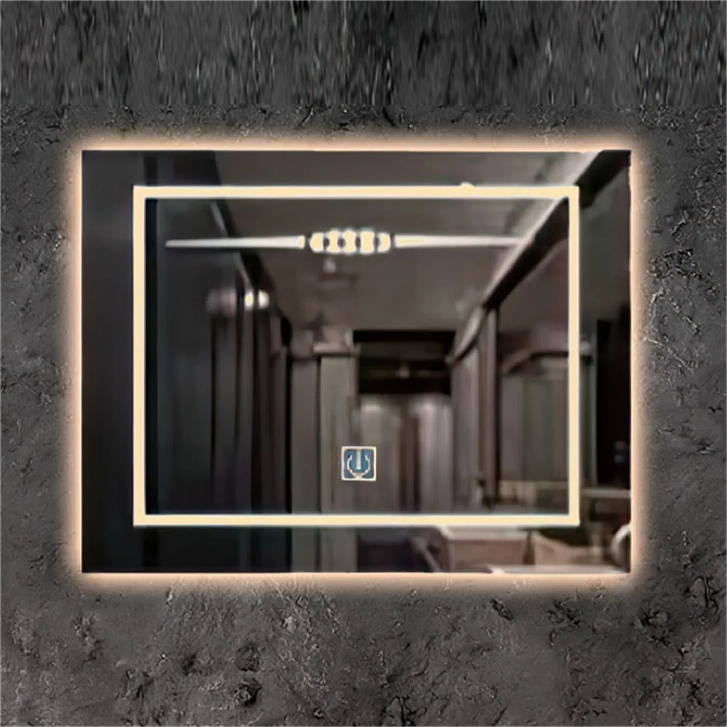 OEM Rectangle Sensor Touch LED Bathroom Mirror for Home Decor