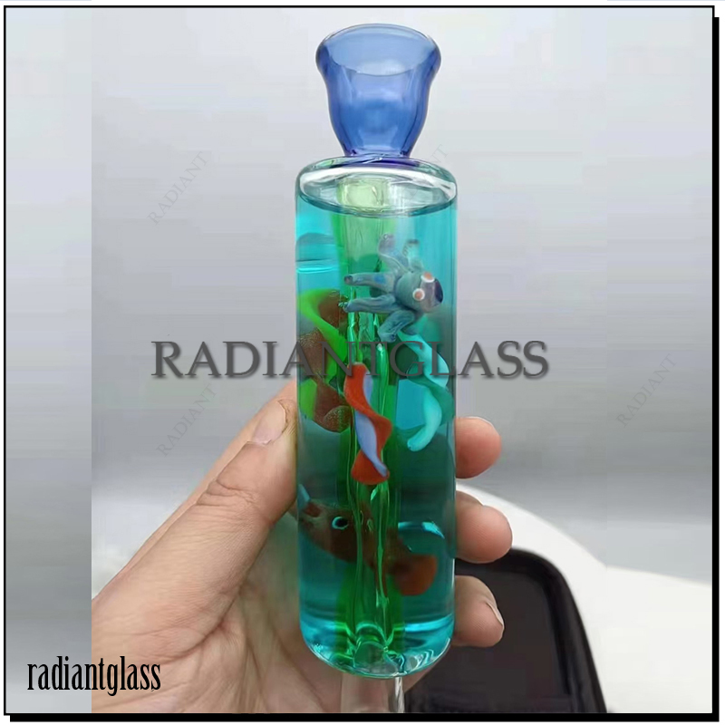 Oil Glycerin Smoking Pipes Coil Freezable Glass Water Pipes